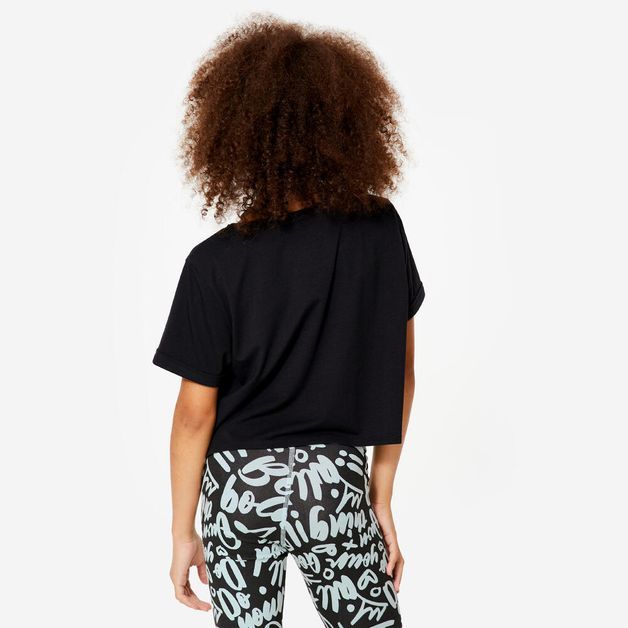 Mdg t-shirt crop, 14-15years/5'2"-5'4" Preta 7-8 ANOS