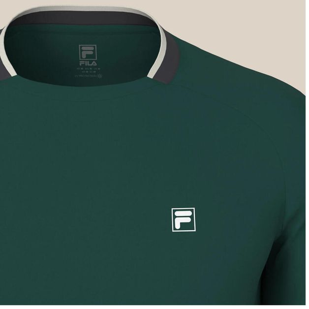 *camiseta masc fila match verde, xl Verde G