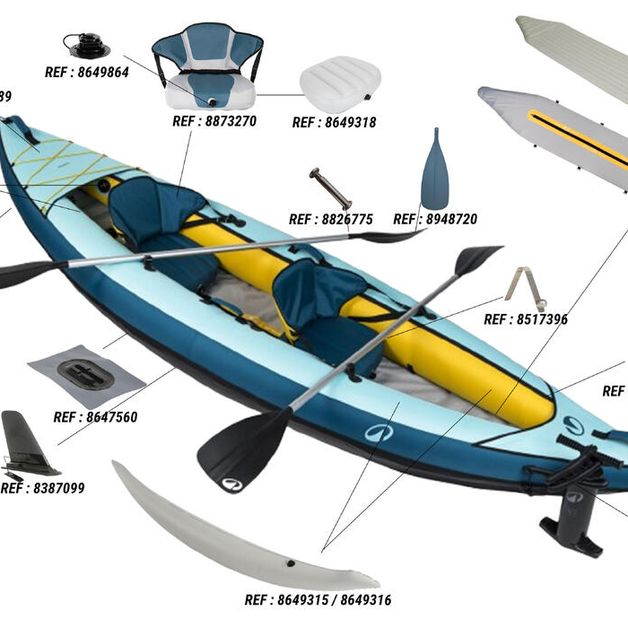 Pack kayak tribord 2p, no size Azul UNICO