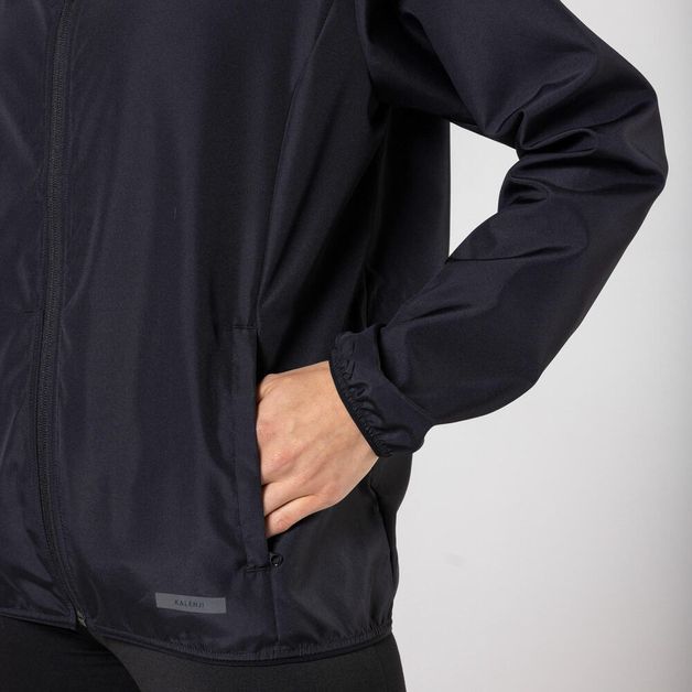 Jacket run wind 100 w whi, uk 16 / eu xl Preto 3P