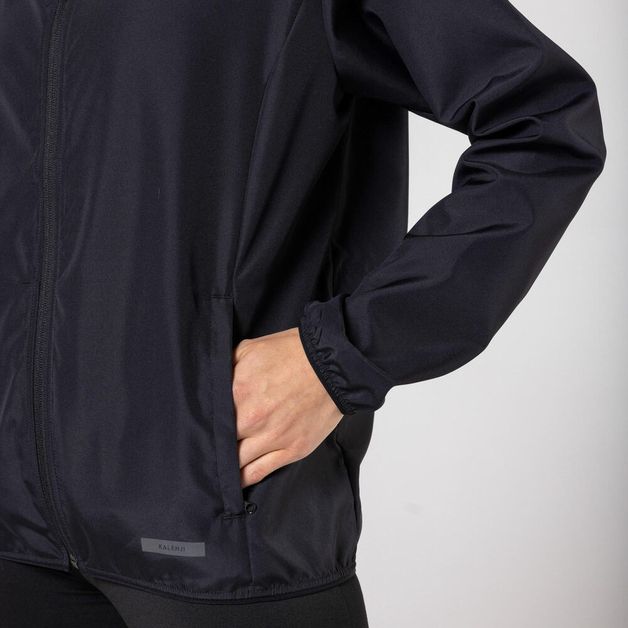Jacket run wind 100 w whi, uk 16 / eu xl Preto-fumê GG
