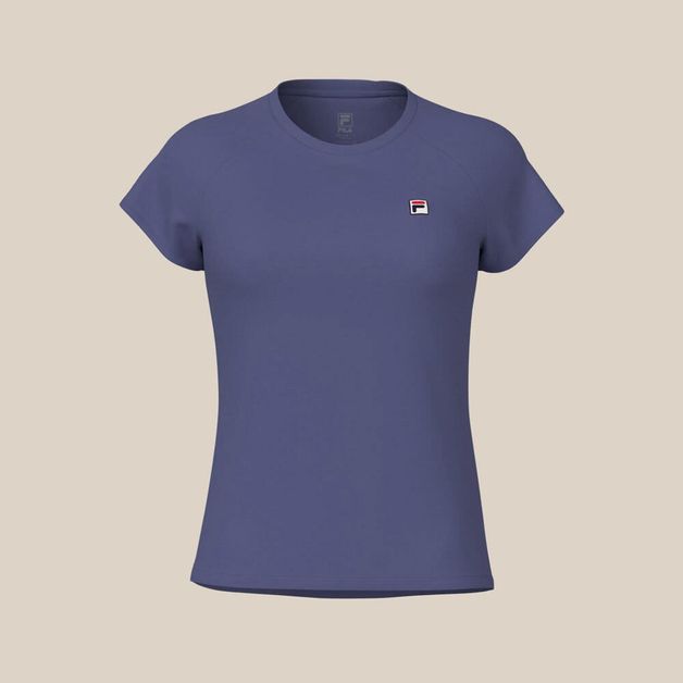 *camiseta fem fila tennis basic azul, xl Azul G
