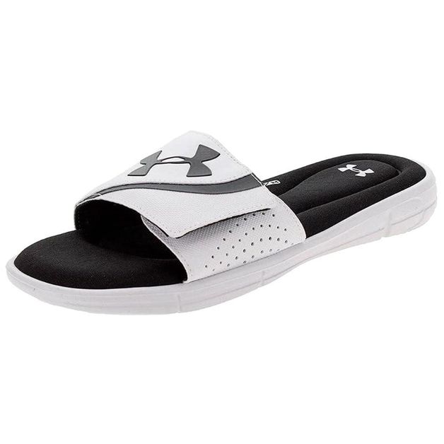 Chinelo Under Armour Core Preto e Branco - Compre Agora