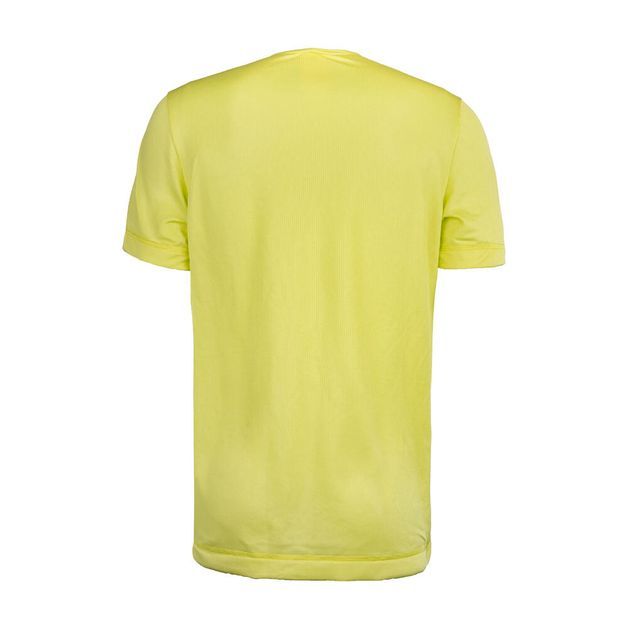Camiseta de corrida masculina seca e respirável, amarelo-pastel, GG