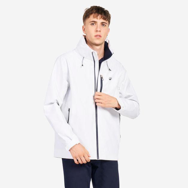 Casaco Masculino de Vela Impermeável Sailing 300 Tribord, branca, 3G