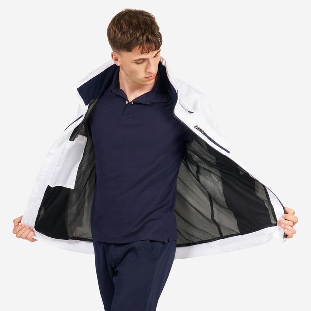 Casaco Masculino de Vela Impermeável Sailing 300 Tribord, branca, 3G