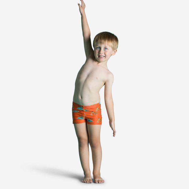 Sunga infantil de natação Boxer BB Nabaiji, laranja, 4-5 ANOS