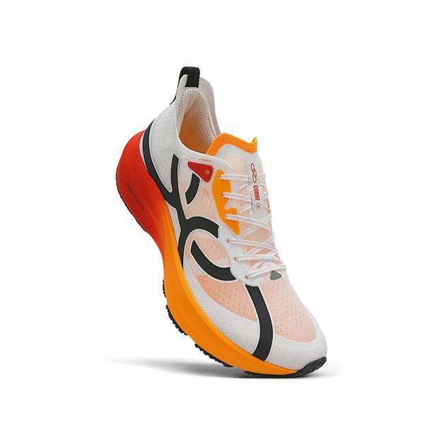 Tênis Unissex de Corrida  Corre 4 Olympikus, branco-laranja, 40 BR