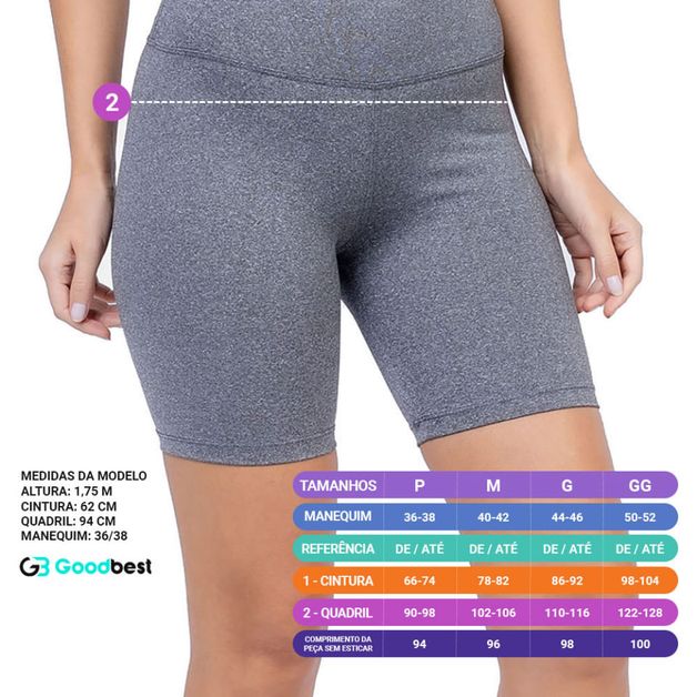 Bermuda Legging Suplex Academia Cós Alto Feminino