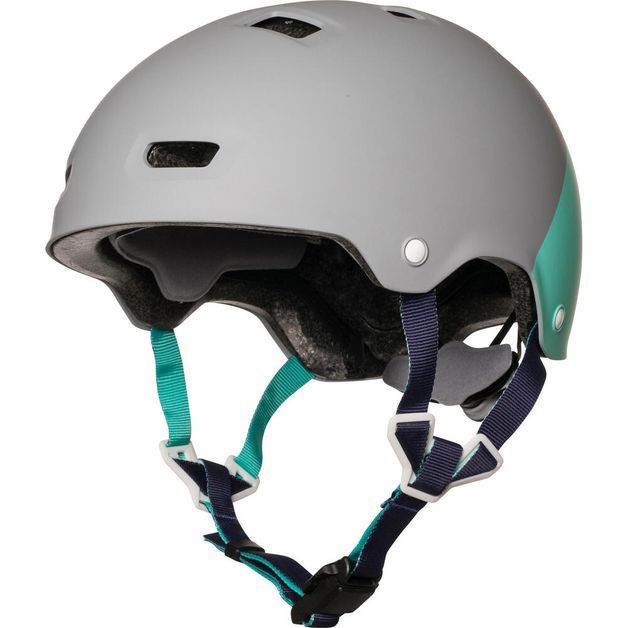 Capacete-MF540-Oxelo-cinza-verde-55-59-CM