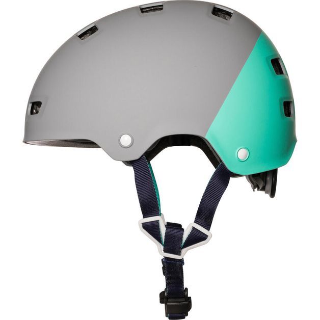 Capacete-MF540-Oxelo-cinza-verde-55-59-CM