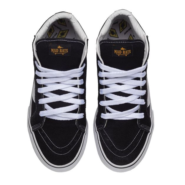 Tênis Old School Branco Mad Rats Hi Top PU Oficial