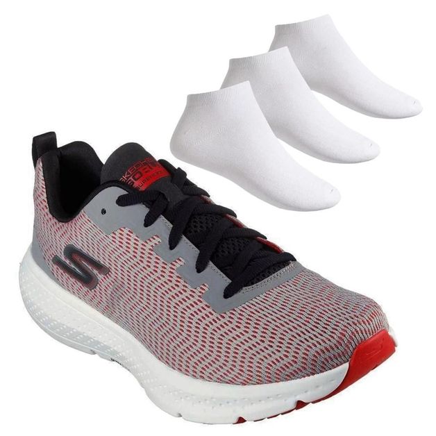 Kit Tênis Skechers Go Run SuperSonic Masculino + 3 Pares de Meias