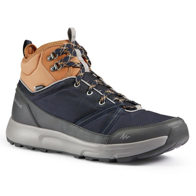 Bota impermeável masculina de trilha NH150 Mid, asphalt-blue, 39