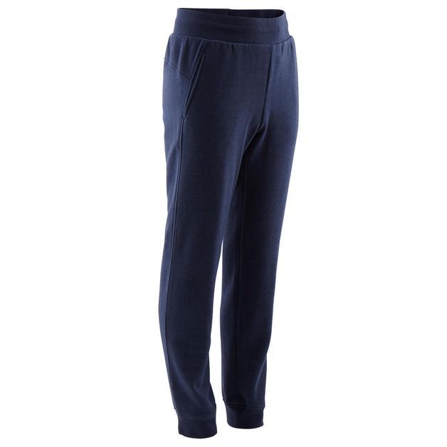 Calcas-largas-quentes-GINASTICA-CRIANCA-Menino-100-preto-uni