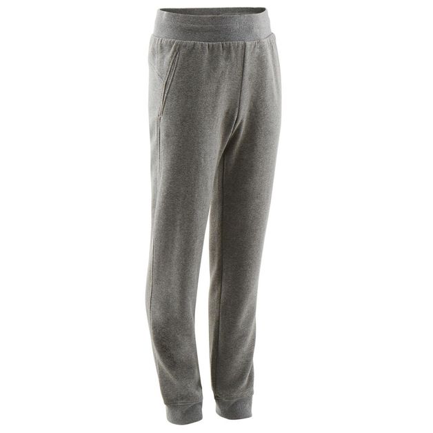Calcas-largas-quentes-GINASTICA-CRIANCA-Menino-100-preto-uni