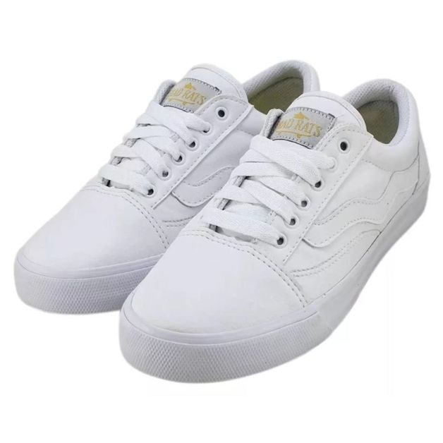 TÊNIS MAD RATS OLD SCHOOL PU BRANCO/LARANJA