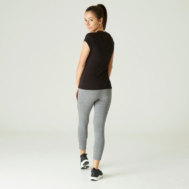 Tee-shirt-500-slim-gym-women-black-pp-Preta-3G