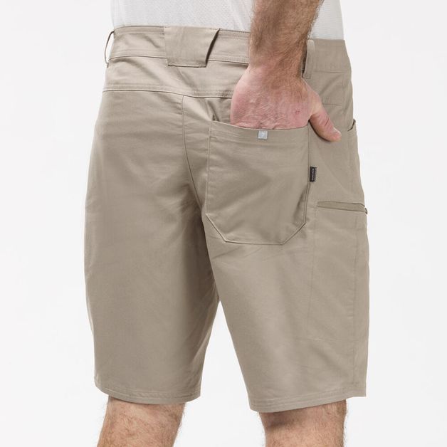 Bermuda-masculina-de-trilha-NH500-Regular-bege-38