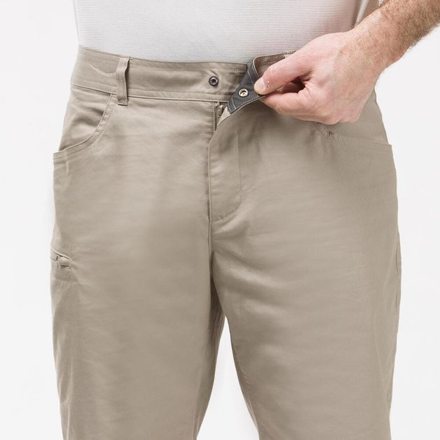 Bermuda-masculina-de-trilha-NH500-Regular-bege-38