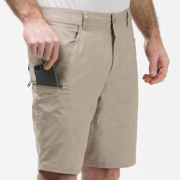Bermuda-masculina-de-trilha-NH500-Regular-bege-38