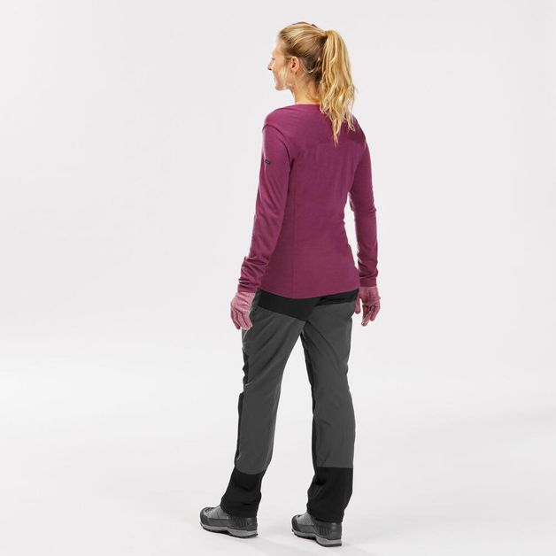 Calca-feminina-de-trekking-Trek-500-cinza-38