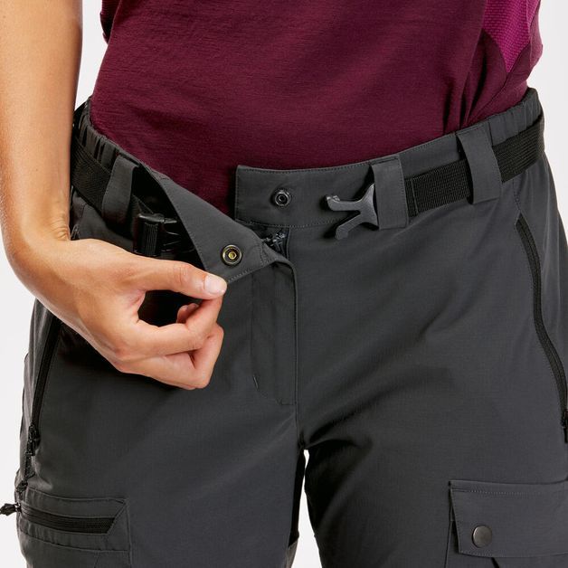 Calca-feminina-de-trekking-Trek-500-cinza-38