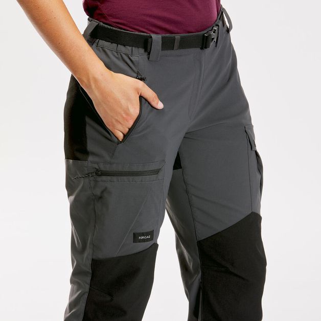 Calca-feminina-de-trekking-Trek-500-cinza-38