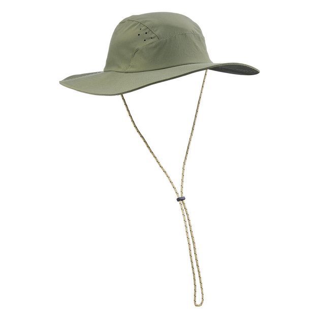 Chapeu-masculino-de-Trekking-TREK-500-anti-UV-caqui-56-58CM