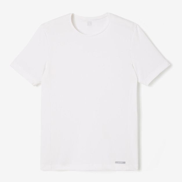 Camiseta-masculina-de-corrida-Run-Dry-Kalenji-branca-4G