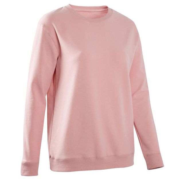 Pale Pink Long Sleeve Crew Neck T-Shirt