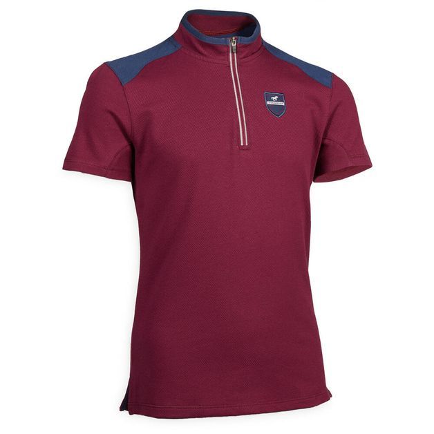 Camiseta-polo-infantil-hipismo-500-bordo-10-ANOS