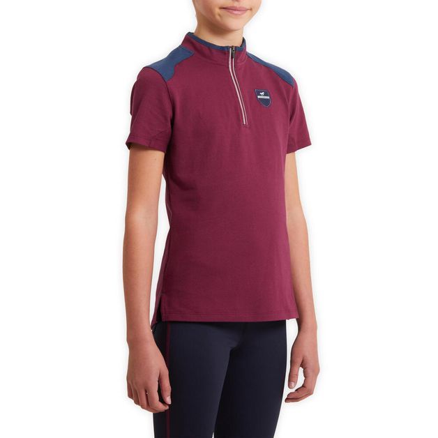 Camiseta-polo-infantil-hipismo-500-bordo-10-ANOS