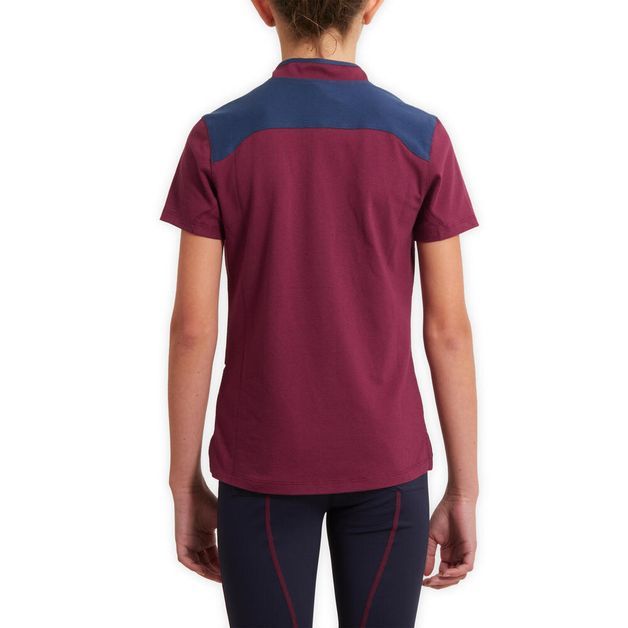Camiseta-polo-infantil-hipismo-500-bordo-10-ANOS