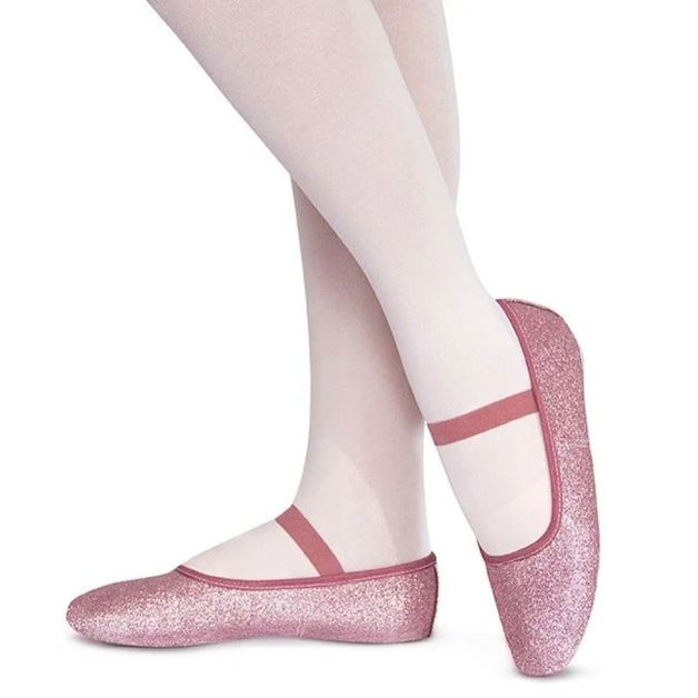 Sapatilha glitter rosa ballet meia ponta tamanho 36 bailarina