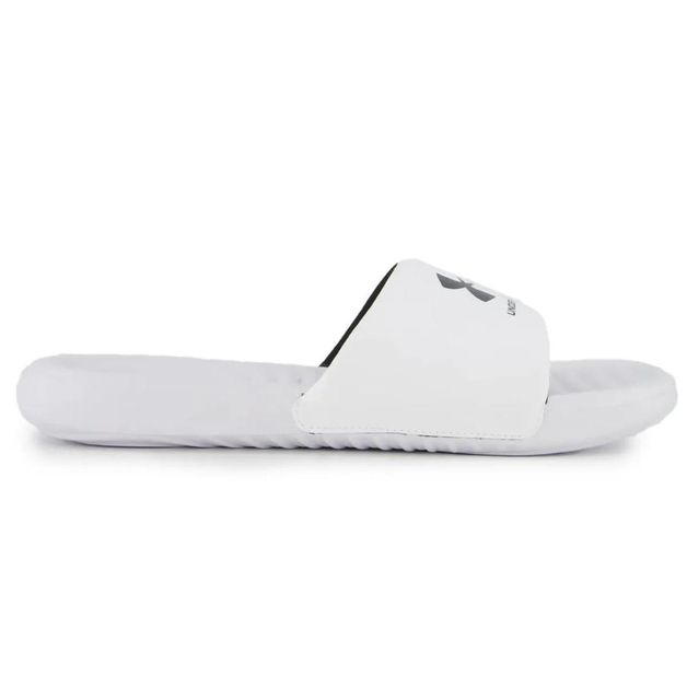 Chinelo Under Armour Ansa Fix Unissex Branco e Preto