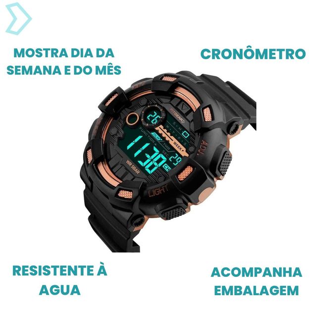 Assistir,KKcare Relógio analógico masculino esportivo digital relógio de  mergulho relógio de pulso de aço empresarial altímetro bússola 100 m à  prova d'água