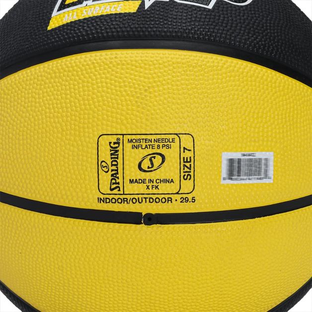 Bola de Basquete Spalding MVP Tam 7 Amarela e Preta 