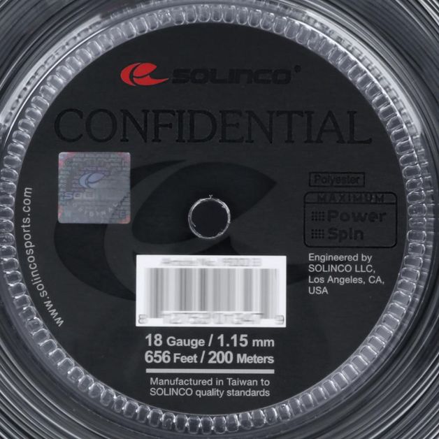 Corda Solinco Confidential 18L 1.15mm Chumbo - Rolo com 200 Metros