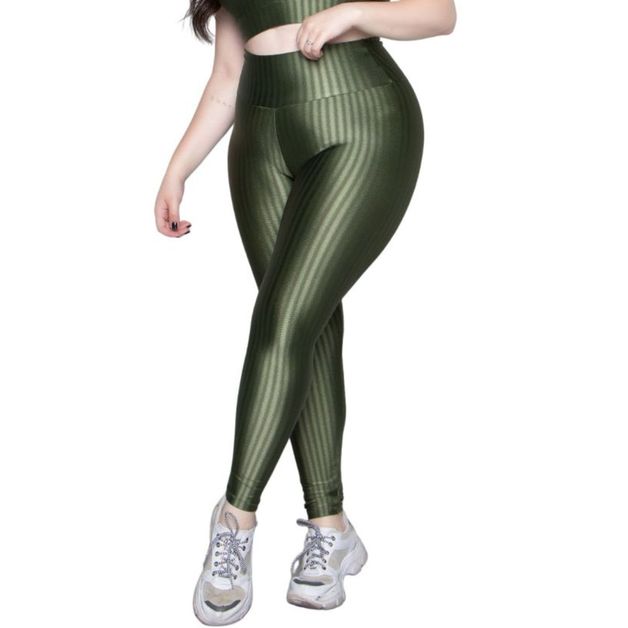 Calça Legging 3D Poliamida Plus Size