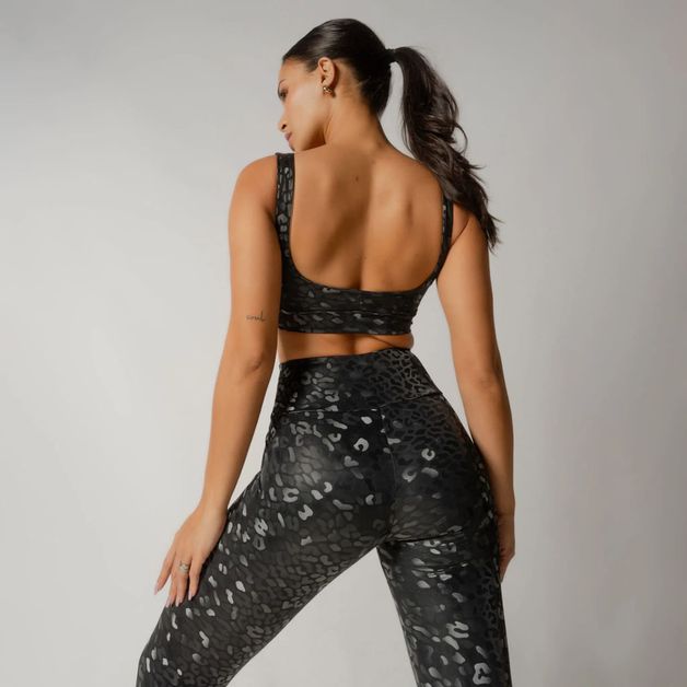 Top Faixa Fitness Preto Honey Sports - Honey Be Preto