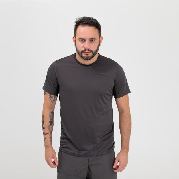 Camiseta-masculina-de-trilha-MH100-cinza-chumbo-4G