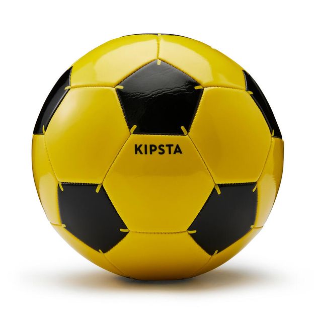 Bola de futebol de 145 mm amarela e laranja