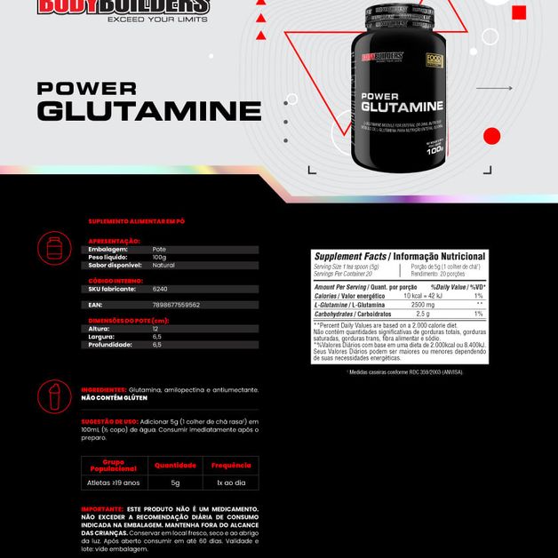 Kit 100 Like Whey Protein 900g Bau + Cafeína + BCAA 250 Caps + Glutamina Bodybuilders Baunilha