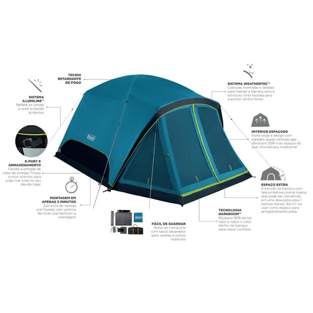 Barraca Skydome Darkroom 6 Pessoas Coleman