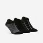 Invisible prt socks x3, uk5.5-8 eu39-42 Preta-cinza 33/36 BR