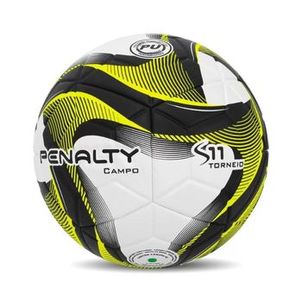 Bola de Futebol Penalty Campo S11 Torneio - Branca Amarelo e Preto