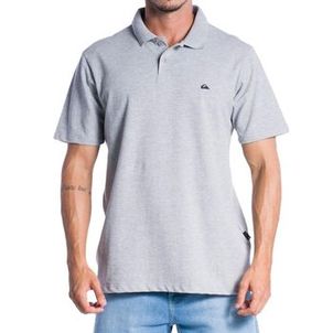 Camisa Quiksilver Polo Embroidery Piquet SM24 Cinza Mescla