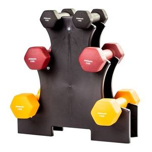 Kit Halter Emborrachado Sextavados Athletic 12kg Para Treino E Musculação