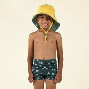 Sunga infantil de natação Boxer BB Nabaiji Verde